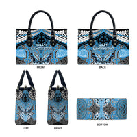 Aotearoa Iwi Ngati Kahungunu Leather Bag Maori Kowhaiwhai Pattern LT19 - Polynesian Pride