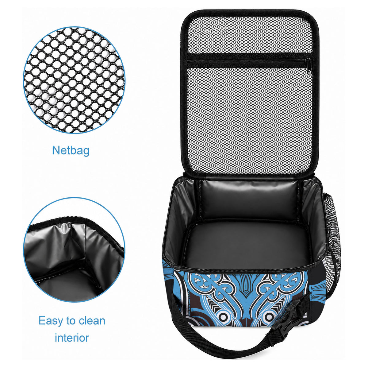 Aotearoa Iwi Ngati Kahungunu Lunch Bag Maori Kowhaiwhai Pattern LT19 - Polynesian Pride