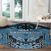 Aotearoa Iwi Ngati Kahungunu Round Carpet Maori Kowhaiwhai Pattern LT19 - Polynesian Pride