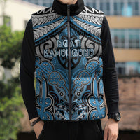Aotearoa Iwi Ngati Kahungunu Personalised Sleeveless Puffer Jacket Maori Kowhaiwhai Pattern LT19 - Polynesian Pride