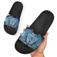 Aotearoa Iwi Ngati Kahungunu Slide Sandals Maori Kowhaiwhai Pattern LT19 - Polynesian Pride
