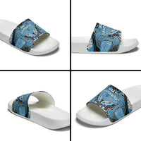 Aotearoa Iwi Ngati Kahungunu Slide Sandals Maori Kowhaiwhai Pattern LT19 - Polynesian Pride