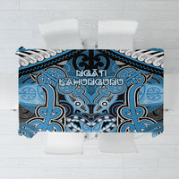 Aotearoa Iwi Ngati Kahungunu Tablecloth Maori Kowhaiwhai Pattern LT19 Blue - Polynesian Pride