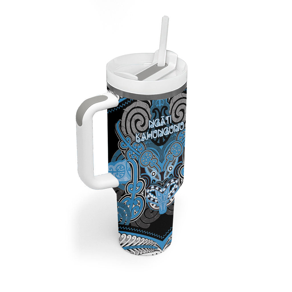 Aotearoa Iwi Ngati Kahungunu Personalised Tumbler With Handle Maori Kowhaiwhai Pattern LT19 - Polynesian Pride
