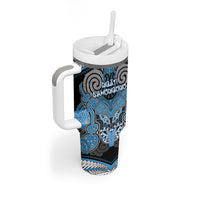 Aotearoa Iwi Ngati Kahungunu Personalised Tumbler With Handle Maori Kowhaiwhai Pattern LT19 - Polynesian Pride