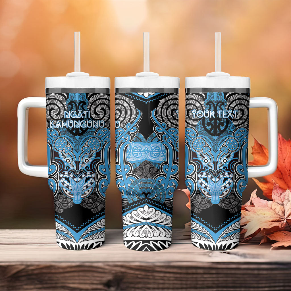 Aotearoa Iwi Ngati Kahungunu Personalised Tumbler With Handle Maori Kowhaiwhai Pattern LT19 - Polynesian Pride
