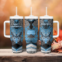 Aotearoa Iwi Ngati Kahungunu Personalised Tumbler With Handle Maori Kowhaiwhai Pattern LT19 - Polynesian Pride