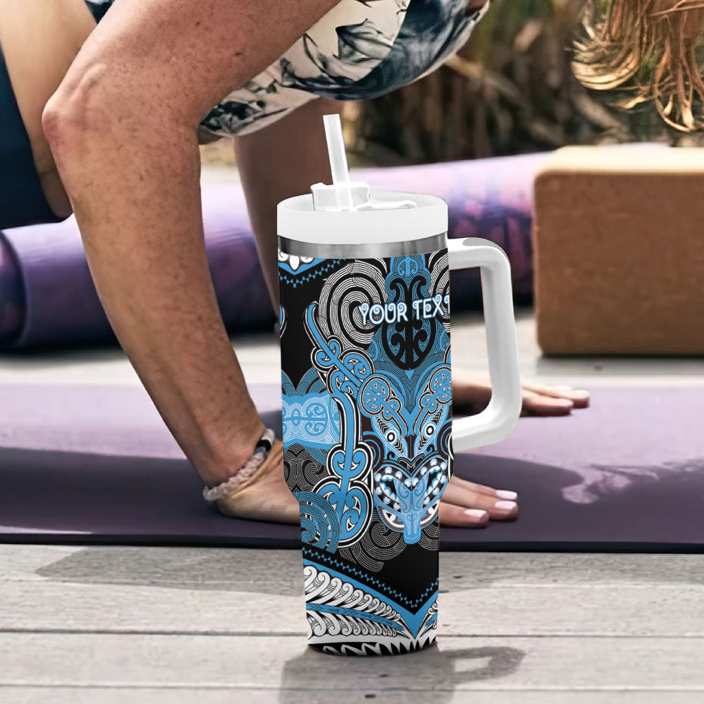 Aotearoa Iwi Ngati Kahungunu Personalised Tumbler With Handle Maori Kowhaiwhai Pattern LT19 - Polynesian Pride