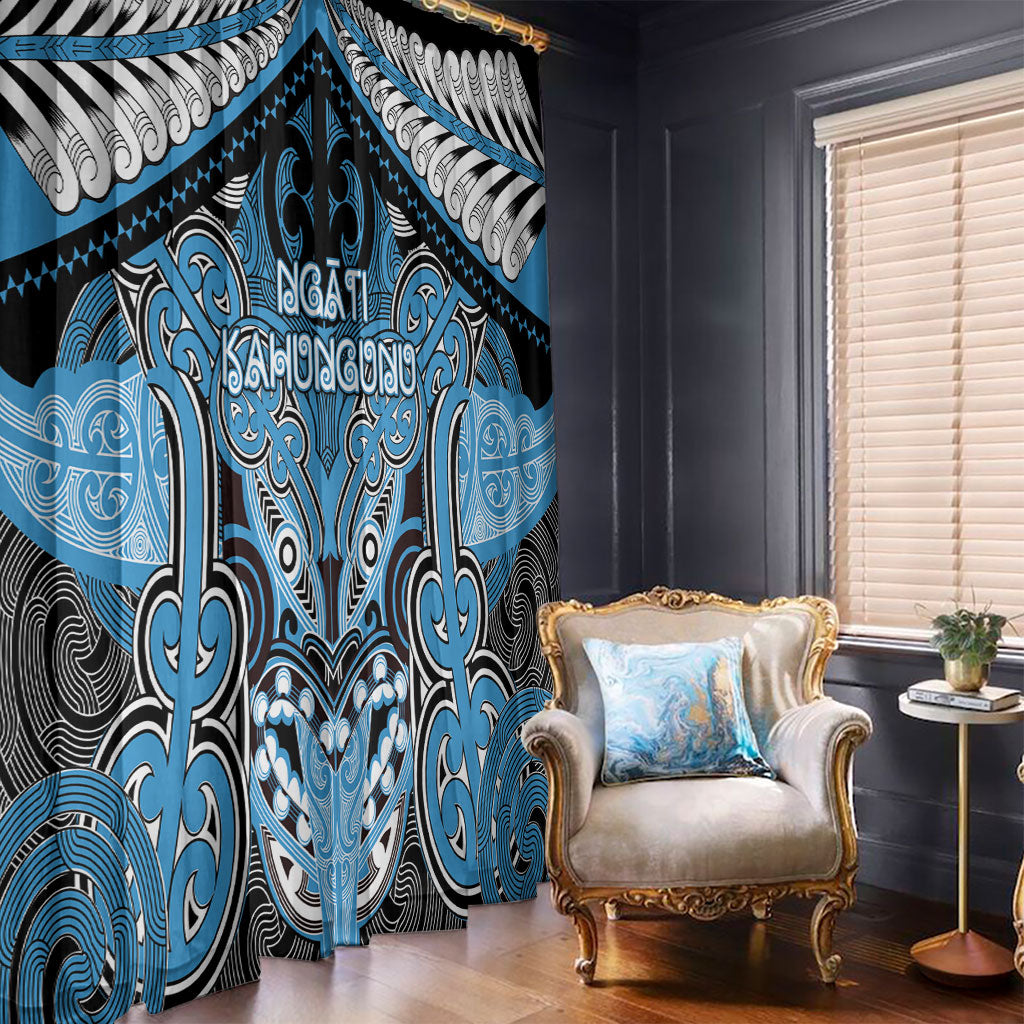 Aotearoa Iwi Ngati Kahungunu Window Curtain Maori Kowhaiwhai Pattern LT19 - Polynesian Pride