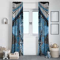 Aotearoa Iwi Ngati Kahungunu Window Curtain Maori Kowhaiwhai Pattern LT19 - Polynesian Pride