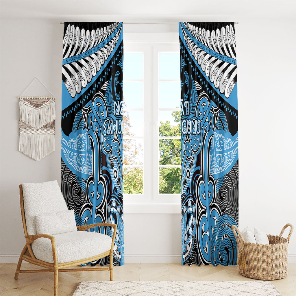 Aotearoa Iwi Ngati Kahungunu Window Curtain Maori Kowhaiwhai Pattern LT19 - Polynesian Pride
