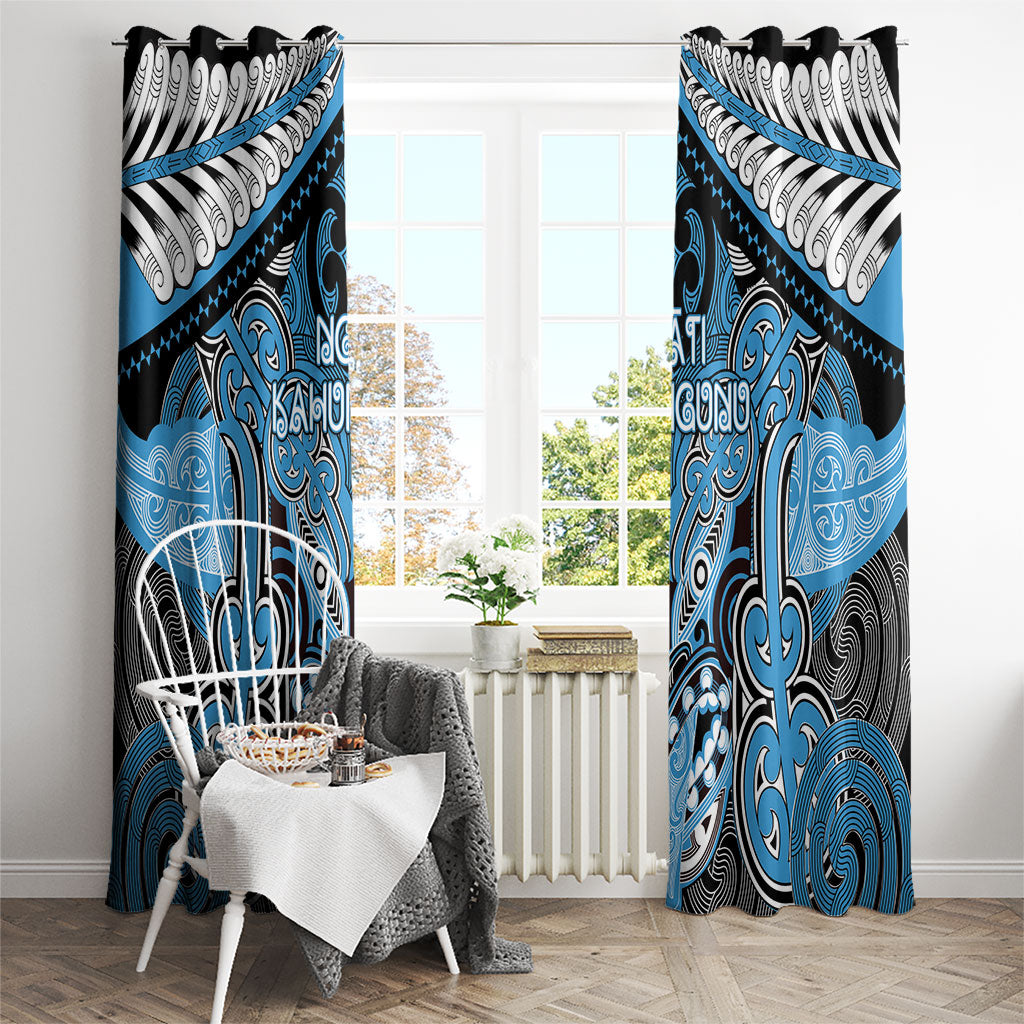 Aotearoa Iwi Ngati Kahungunu Window Curtain Maori Kowhaiwhai Pattern LT19 - Polynesian Pride