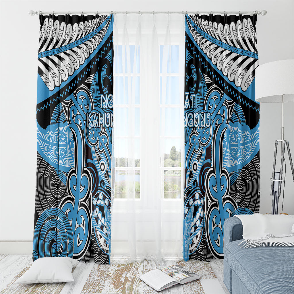 Aotearoa Iwi Ngati Kahungunu Window Curtain Maori Kowhaiwhai Pattern LT19 - Polynesian Pride