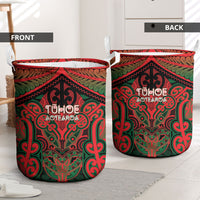 Aotearoa Iwi Tuhoe Laundry Basket Maori Kowhaiwhai Pattern LT19 - Polynesian Pride