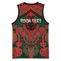Aotearoa Iwi Tuhoe Personalised Basketball Jersey Maori Kowhaiwhai Pattern LT19 - Polynesian Pride