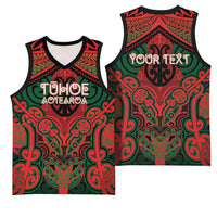 Aotearoa Iwi Tuhoe Personalised Basketball Jersey Maori Kowhaiwhai Pattern LT19 - Polynesian Pride