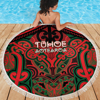 Aotearoa Iwi Tuhoe Beach Blanket Maori Kowhaiwhai Pattern LT19 - Polynesian Pride