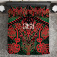 Aotearoa Iwi Tuhoe Bedding Set Maori Kowhaiwhai Pattern LT19 Red - Polynesian Pride