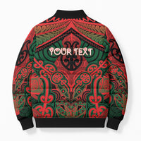Aotearoa Iwi Tuhoe Personalised Bomber Puffer Jacket Maori Kowhaiwhai Pattern LT19 - Polynesian Pride