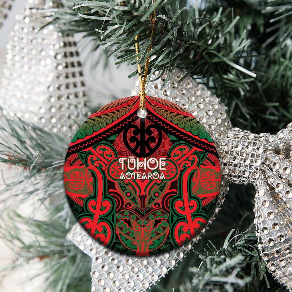 Aotearoa Iwi Tuhoe Personalised Ceramic Ornament Maori Kowhaiwhai Pattern LT19 - Polynesian Pride