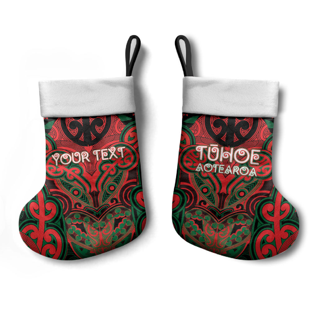 Aotearoa Iwi Tuhoe Personalised Christmas Stocking Maori Kowhaiwhai Pattern LT19 - Polynesian Pride
