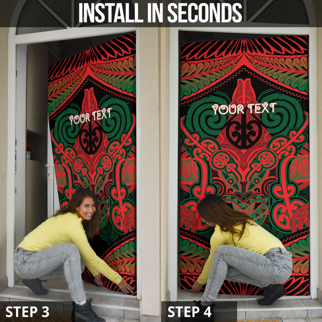 Aotearoa Iwi Tuhoe Personalised Door Cover Maori Kowhaiwhai Pattern LT19 - Polynesian Pride