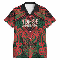 Aotearoa Iwi Tuhoe Personalised Hawaiian Shirt Maori Kowhaiwhai Pattern LT19 Red - Polynesian Pride