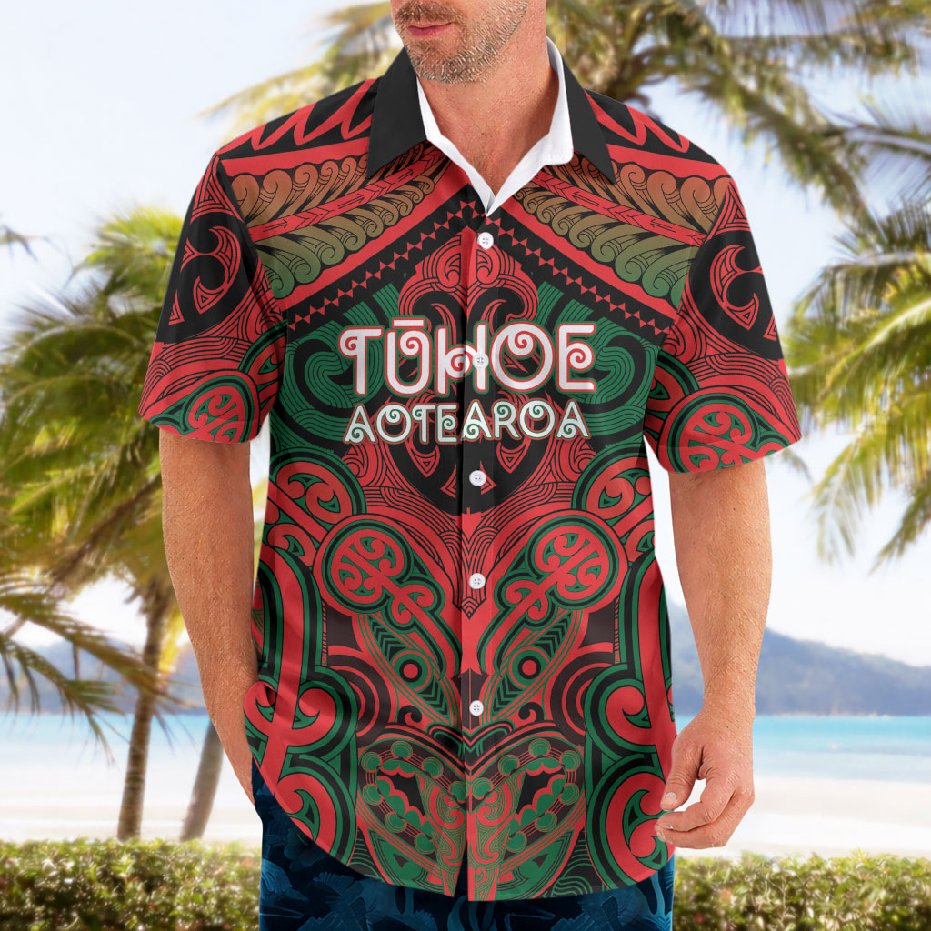 Aotearoa Iwi Tuhoe Personalised Hawaiian Shirt Maori Kowhaiwhai Pattern LT19 - Polynesian Pride