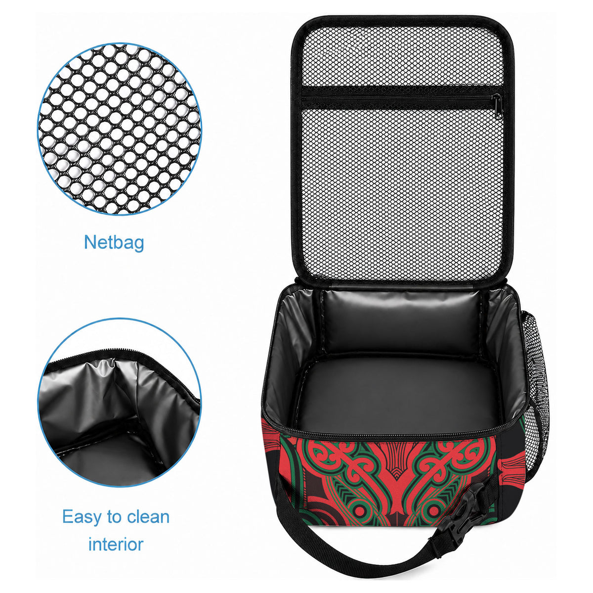 Aotearoa Iwi Tuhoe Lunch Bag Maori Kowhaiwhai Pattern LT19 - Polynesian Pride