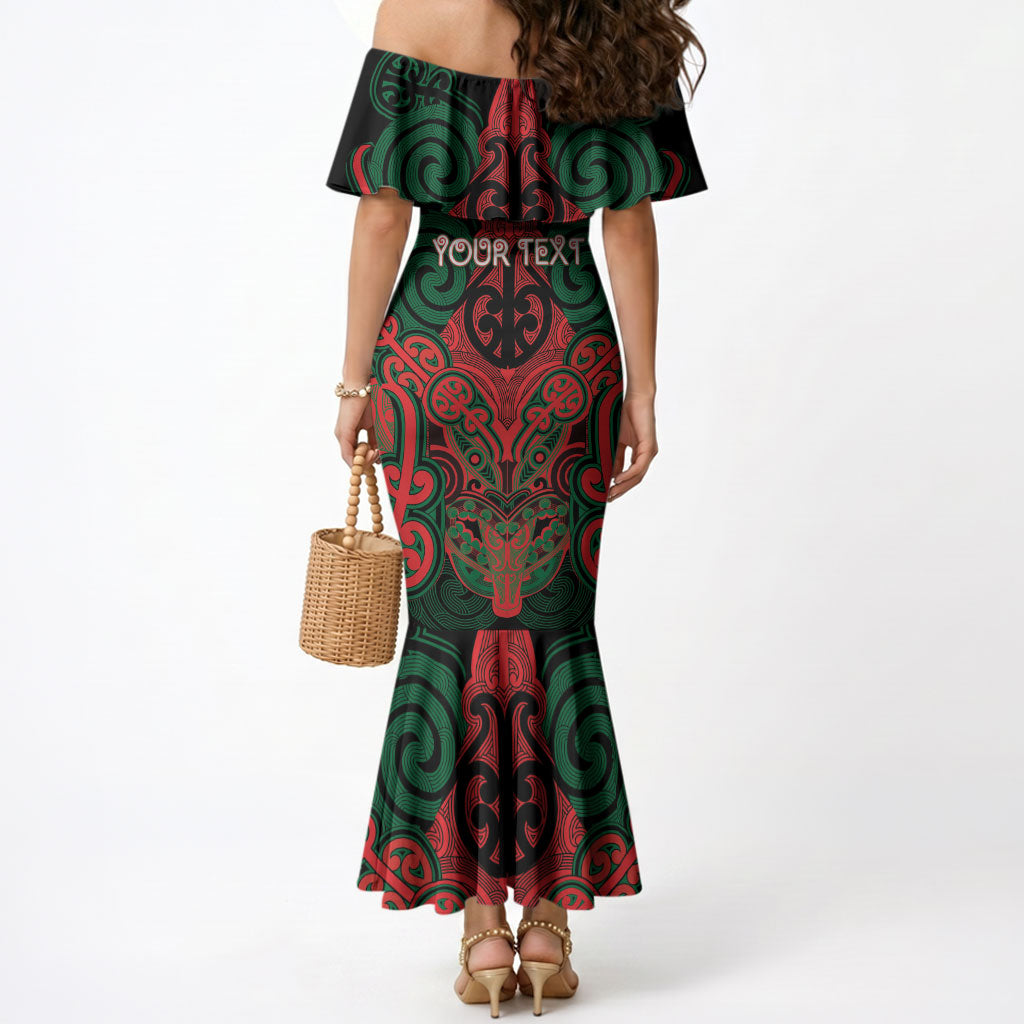 Aotearoa Iwi Tuhoe Personalised Mermaid Dress Maori Kowhaiwhai Pattern LT19 - Polynesian Pride