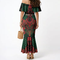 Aotearoa Iwi Tuhoe Personalised Mermaid Dress Maori Kowhaiwhai Pattern LT19 - Polynesian Pride