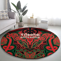 Aotearoa Iwi Tuhoe Round Carpet Maori Kowhaiwhai Pattern LT19 - Polynesian Pride