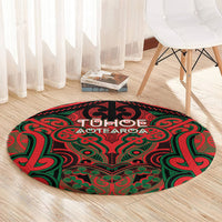 Aotearoa Iwi Tuhoe Round Carpet Maori Kowhaiwhai Pattern LT19 - Polynesian Pride