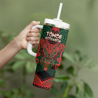 Aotearoa Iwi Tuhoe Personalised Tumbler With Handle Maori Kowhaiwhai Pattern LT19 - Polynesian Pride