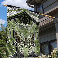Aotearoa Iwi Whakatohea Garden Flag Maori Kowhaiwhai Pattern LT19 - Polynesian Pride