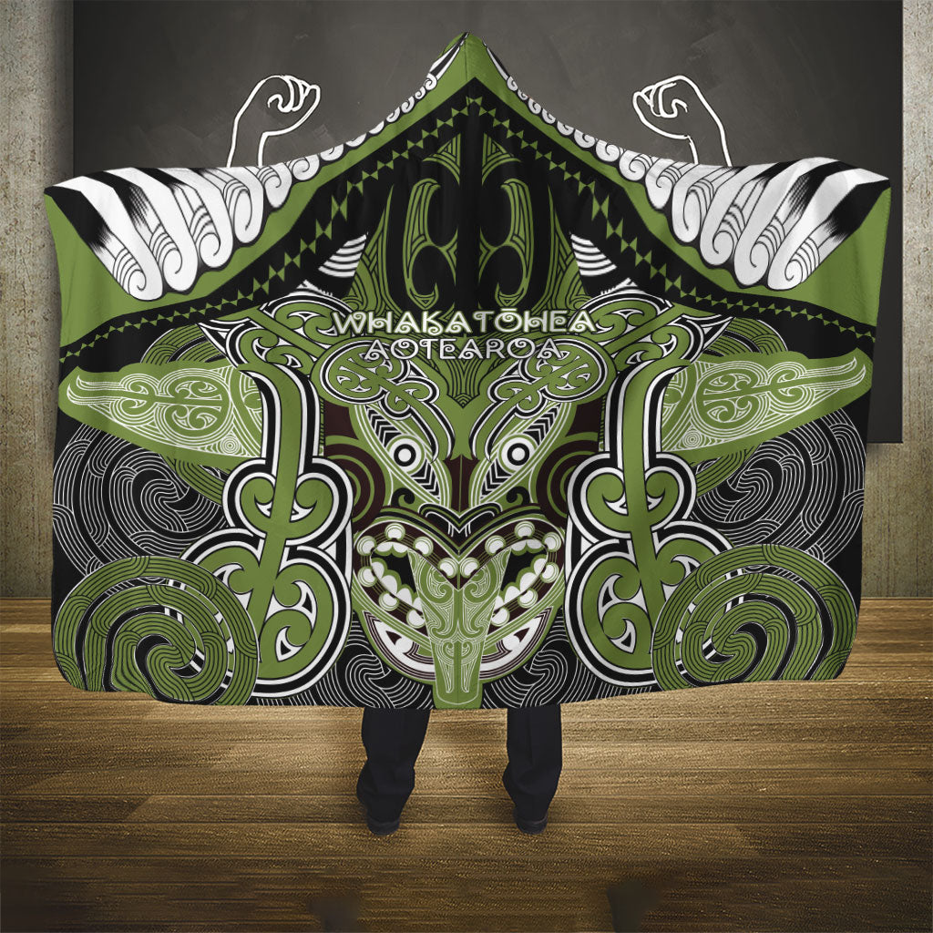 Aotearoa Iwi Whakatohea Hooded Blanket Maori Kowhaiwhai Pattern LT19 - Polynesian Pride