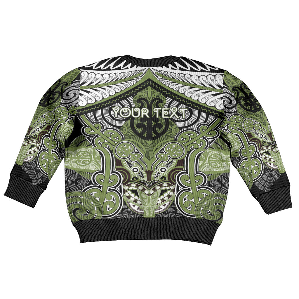 Aotearoa Iwi Whakatohea Personalised Kid Ugly Christmas Sweater Maori Kowhaiwhai Pattern LT19 - Polynesian Pride