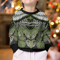 Aotearoa Iwi Whakatohea Personalised Kid Ugly Christmas Sweater Maori Kowhaiwhai Pattern LT19 - Polynesian Pride