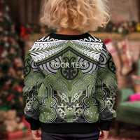 Aotearoa Iwi Whakatohea Personalised Kid Ugly Christmas Sweater Maori Kowhaiwhai Pattern LT19 - Polynesian Pride