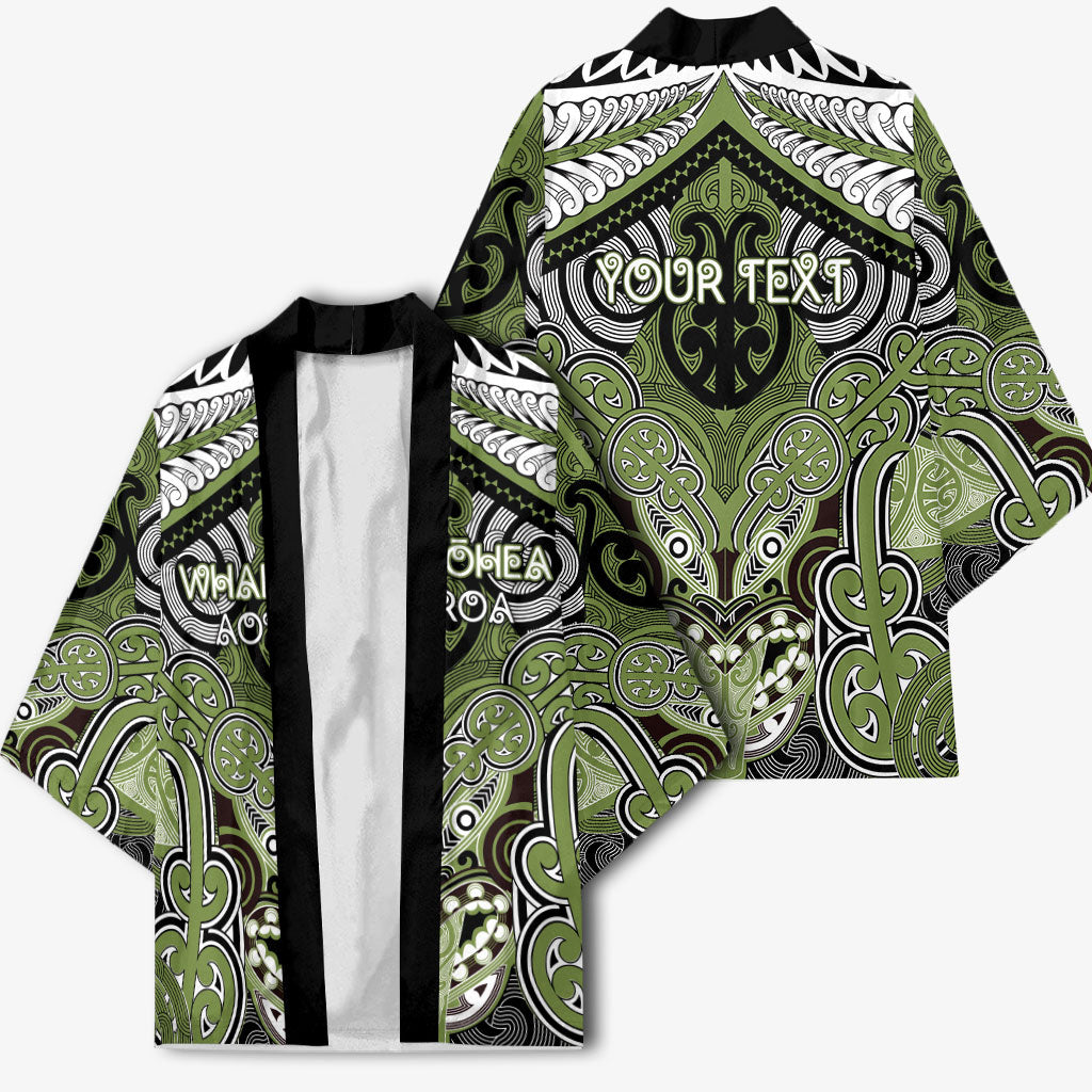Aotearoa Iwi Whakatohea Personalised Kimono Maori Kowhaiwhai Pattern LT19 - Polynesian Pride
