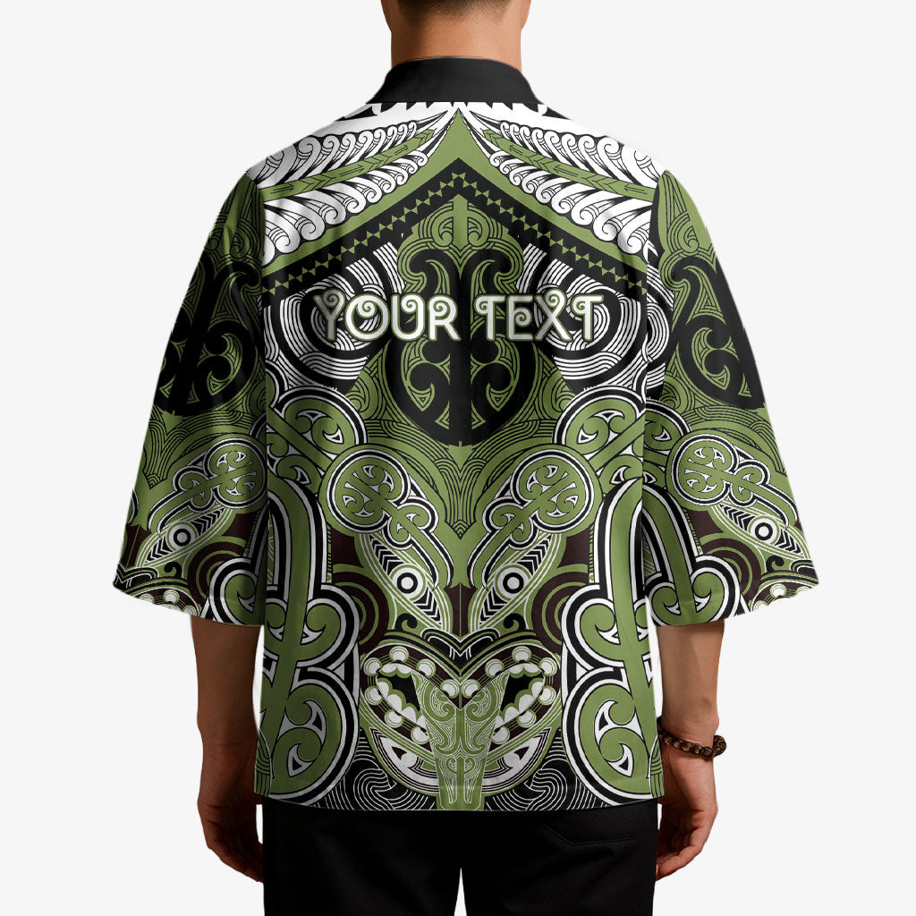 Aotearoa Iwi Whakatohea Personalised Kimono Maori Kowhaiwhai Pattern LT19 - Polynesian Pride