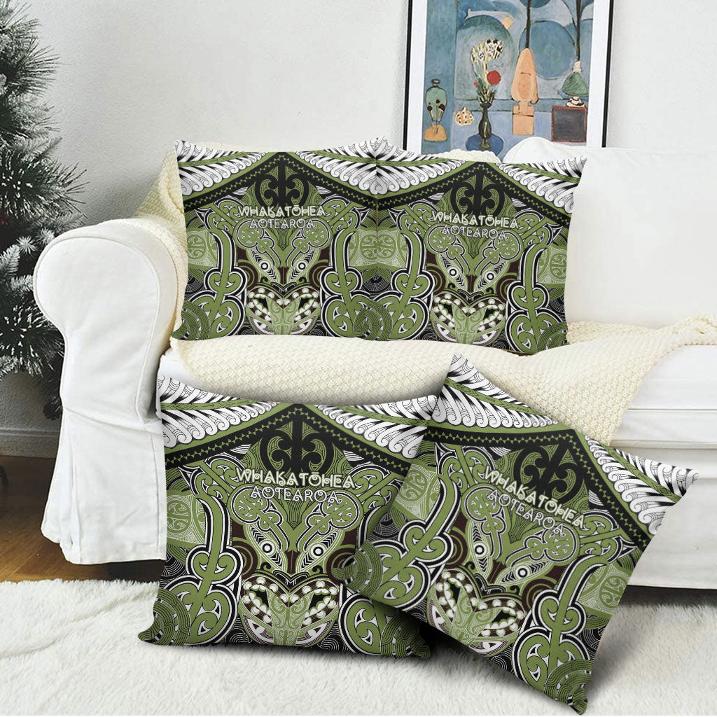 Aotearoa Iwi Whakatohea Pillow Cover Maori Kowhaiwhai Pattern LT19 - Polynesian Pride