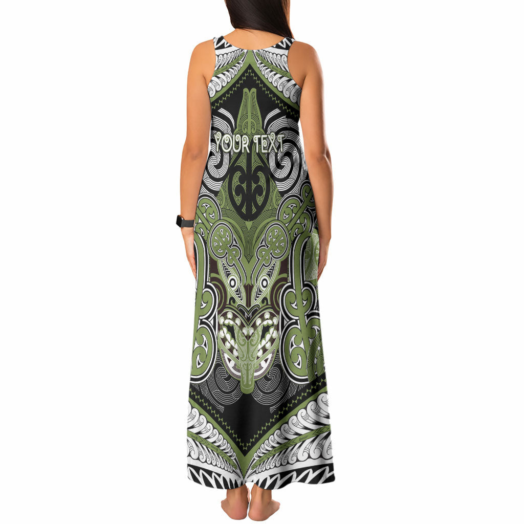 Aotearoa Iwi Whakatohea Personalised Tank Maxi Dress Maori Kowhaiwhai Pattern LT19 - Polynesian Pride