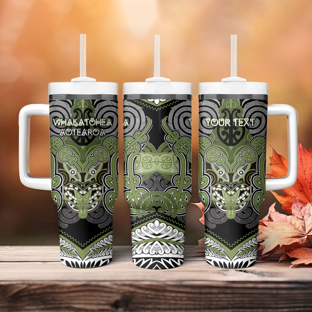 Aotearoa Iwi Whakatohea Personalised Tumbler With Handle Maori Kowhaiwhai Pattern LT19 - Polynesian Pride