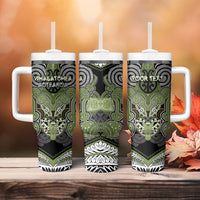 Aotearoa Iwi Whakatohea Personalised Tumbler With Handle Maori Kowhaiwhai Pattern LT19 - Polynesian Pride