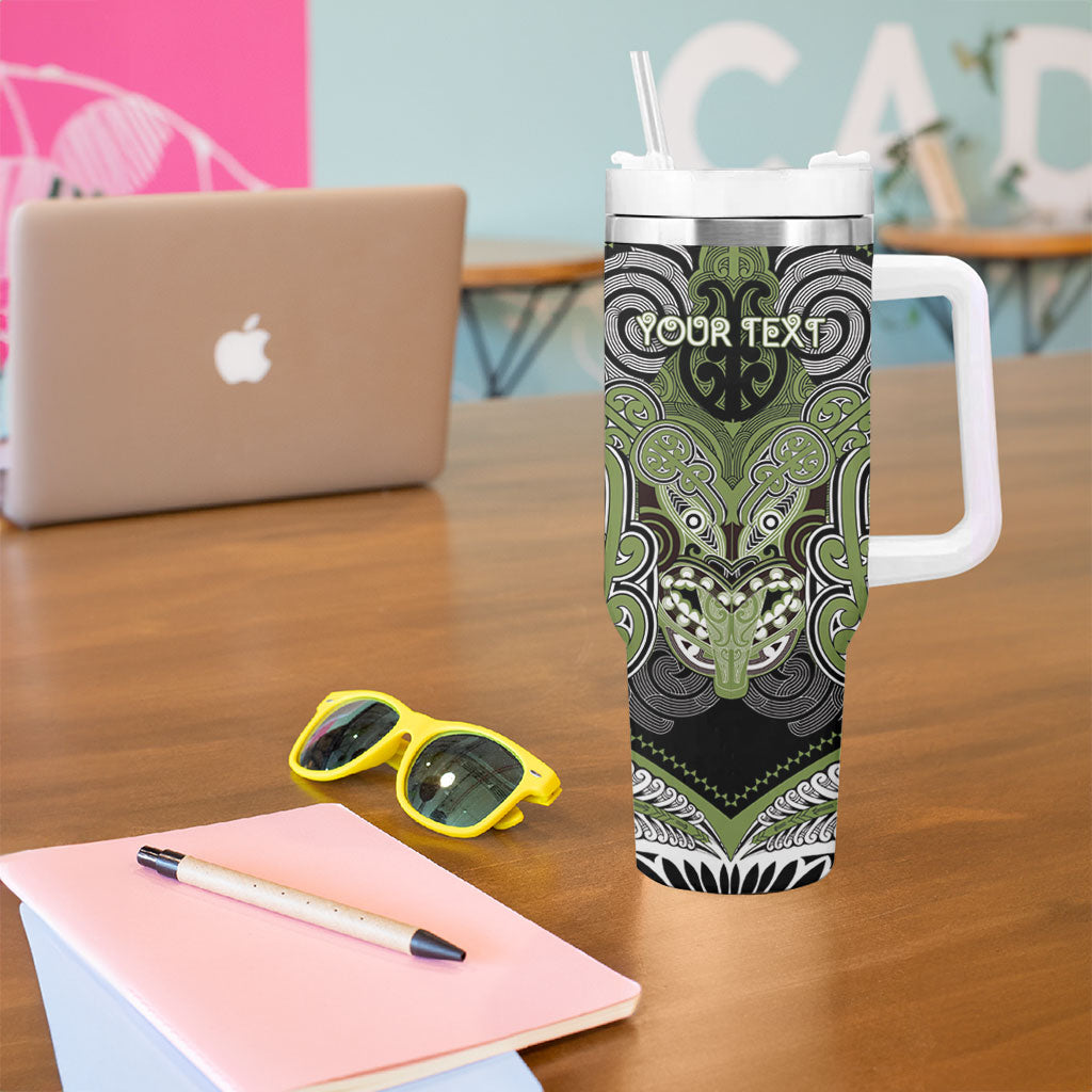 Aotearoa Iwi Whakatohea Personalised Tumbler With Handle Maori Kowhaiwhai Pattern LT19 - Polynesian Pride