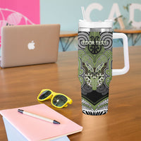 Aotearoa Iwi Whakatohea Personalised Tumbler With Handle Maori Kowhaiwhai Pattern LT19 - Polynesian Pride