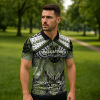Aotearoa Iwi Whakatohea Personalised Zipper Polo Shirt Maori Kowhaiwhai Pattern LT19 - Polynesian Pride