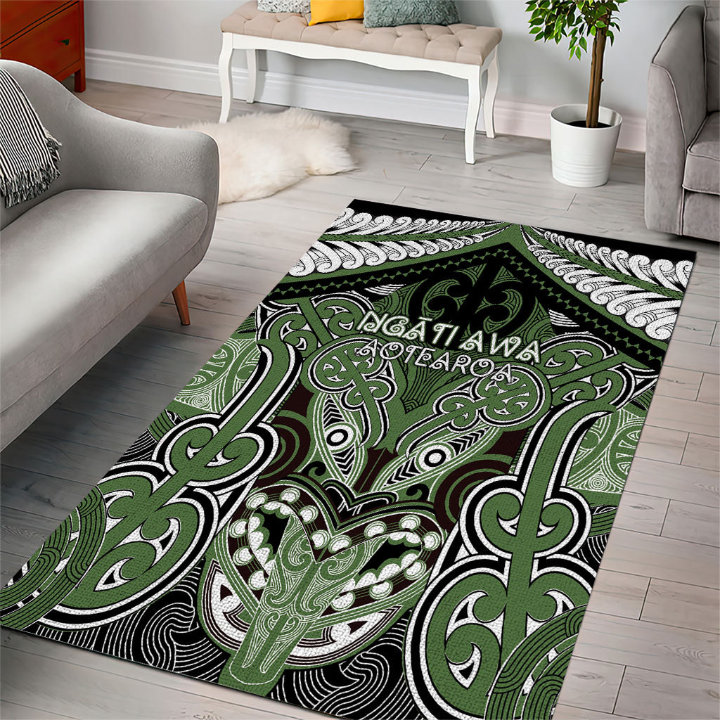 Aotearoa Iwi Ngati Awa Area Rug Maori Kowhaiwhai Pattern LT19 - Polynesian Pride