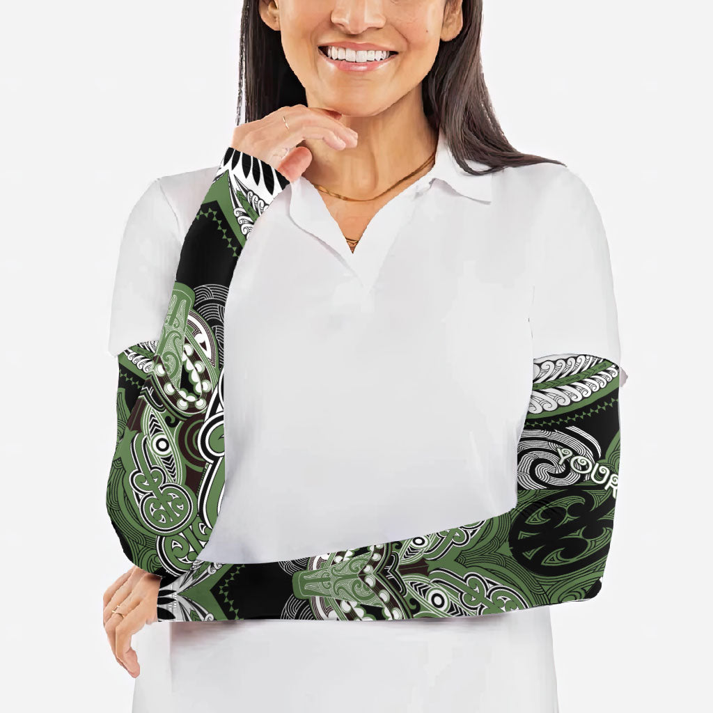 Aotearoa Iwi Ngati Awa Personalised Arm Sleeves Maori Kowhaiwhai Pattern LT19 - Polynesian Pride